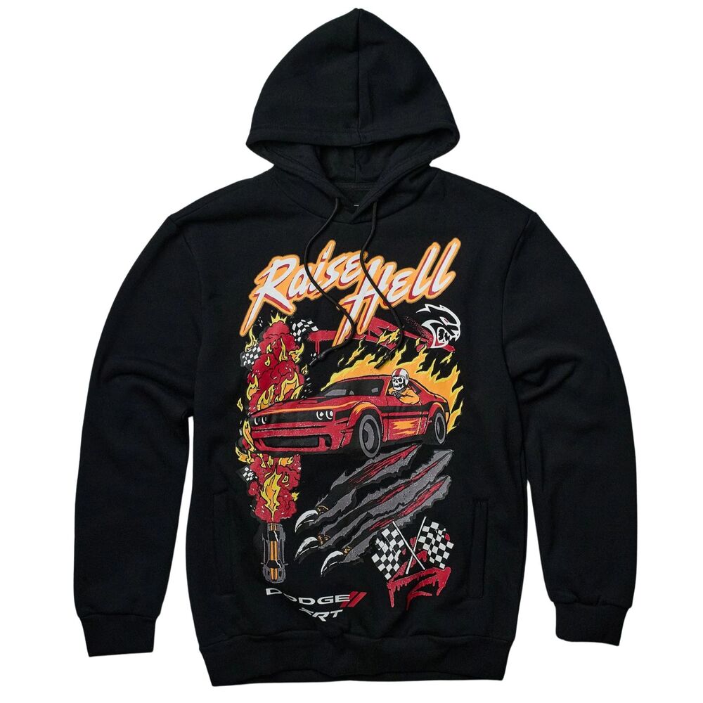 Reason x Dodge Raise Hell Graphic Print Hoodie Men’s Black XL Hellcat